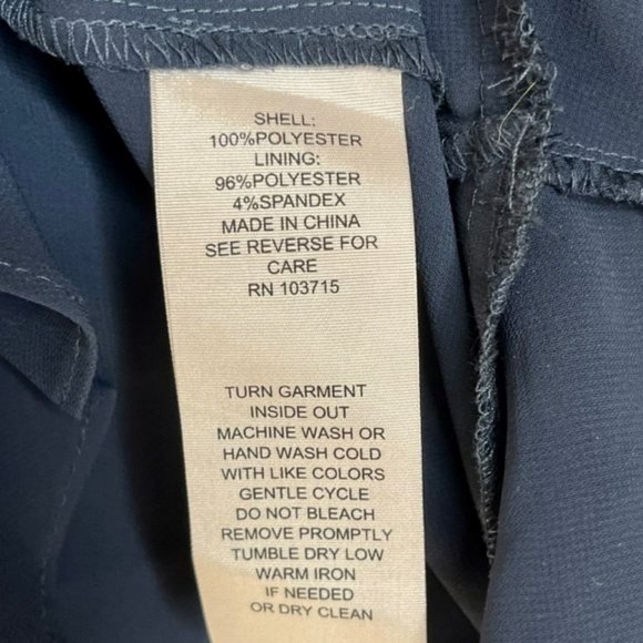 Nanette Lepore Sheer Navy Blue L/S Ruffled Blouse Top w/Cami - L - Picture 7 of 8